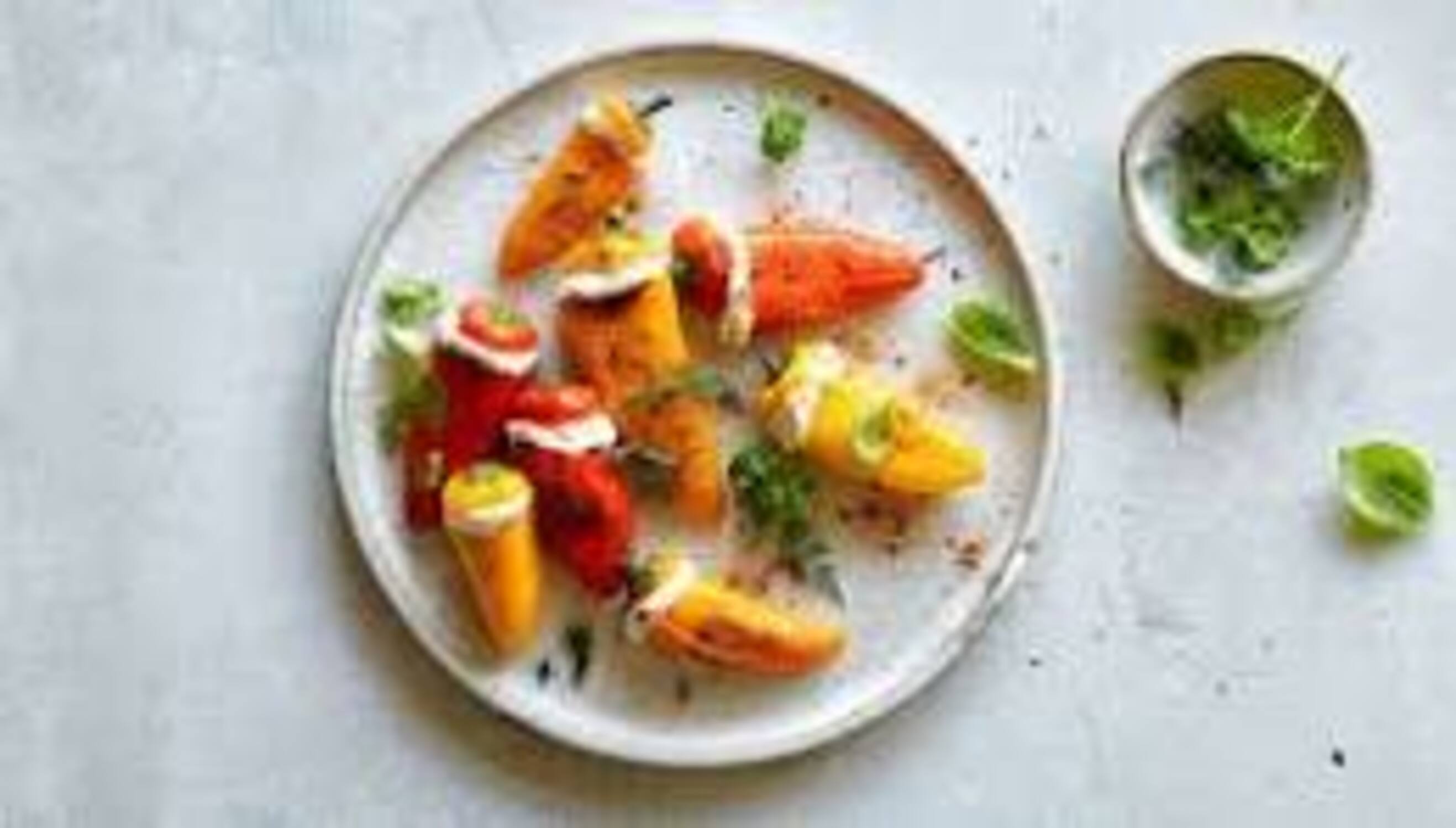 Mini poivron farci fromage miel