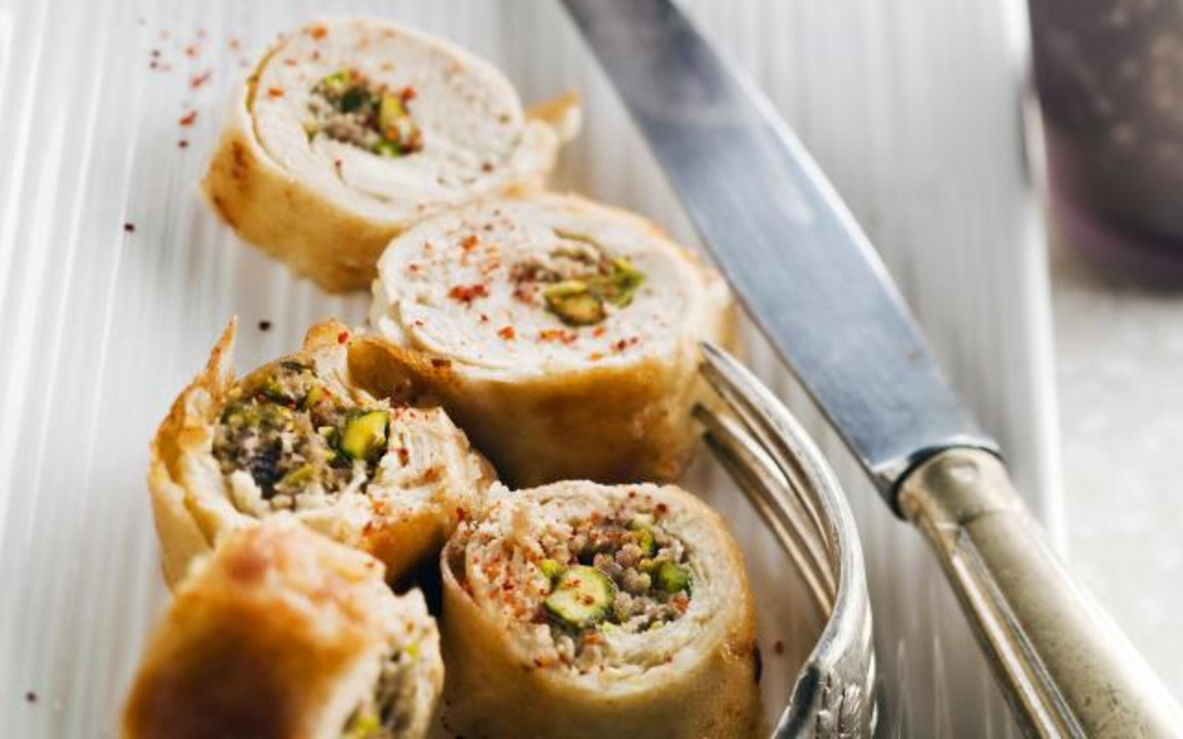 Farce pour Volaille cognac, pistache 3%, raisins