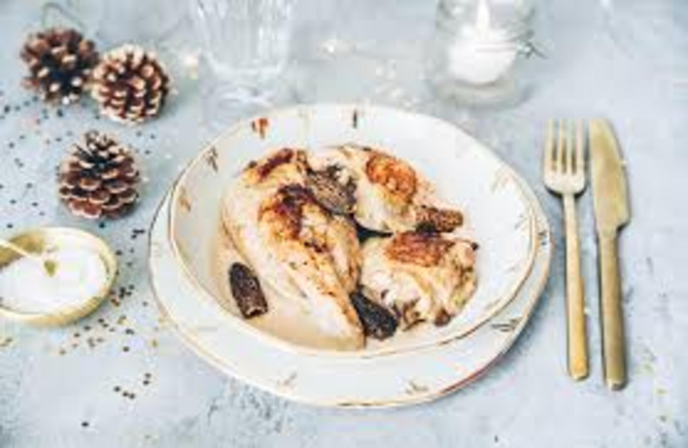 Aiguillette de chapon sauce morilles vin jaune
